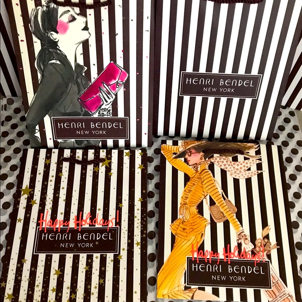 Henri Bendel 4 shopping bags
